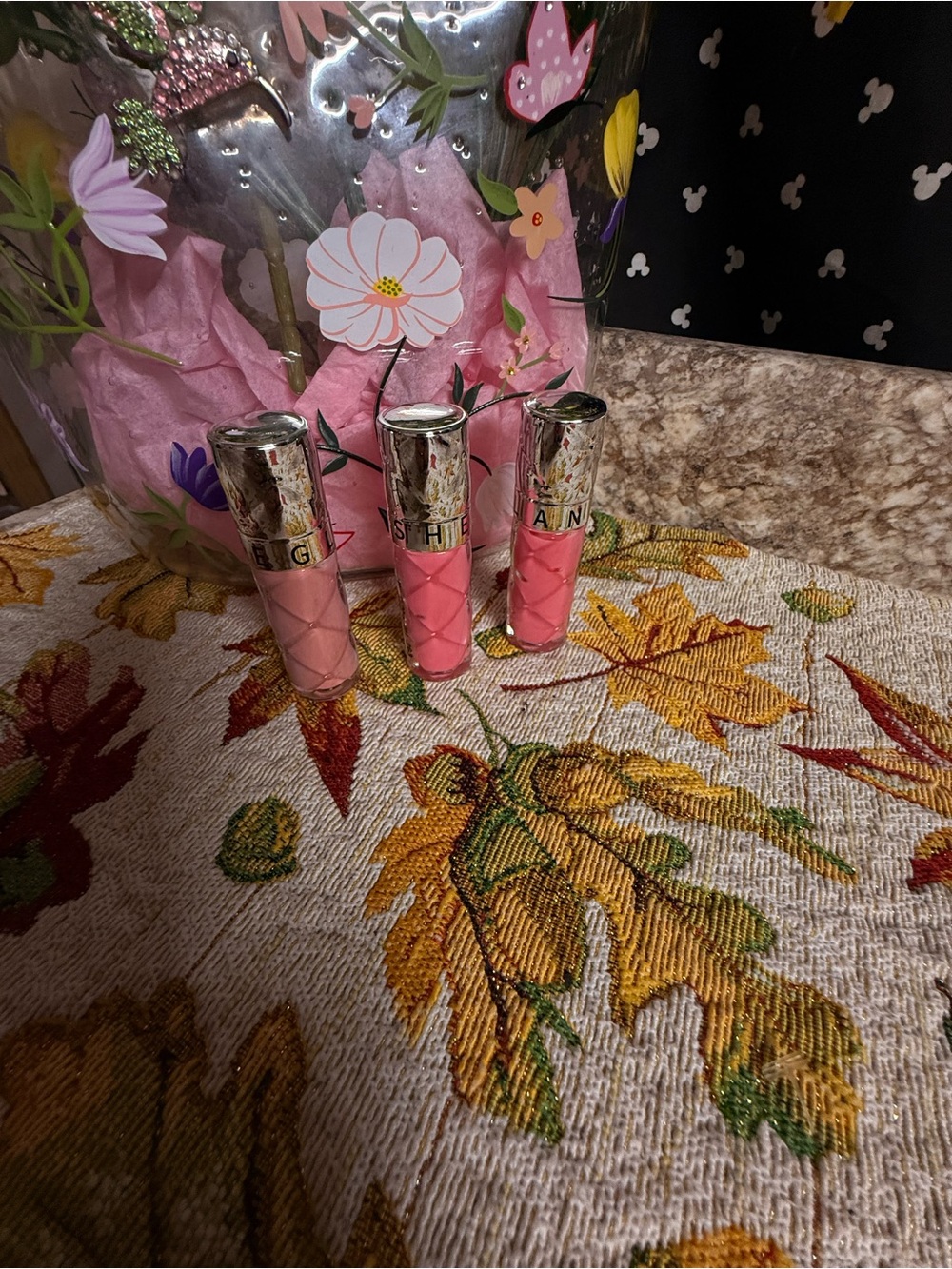 Quilted Pink Lip Gloss Trio - Unknown Brand
